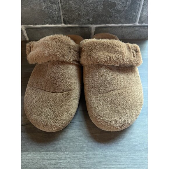 Vionic Marielle Tan ortho mule slipper Size 7 womens Faux Fur - Picture 2 of 11